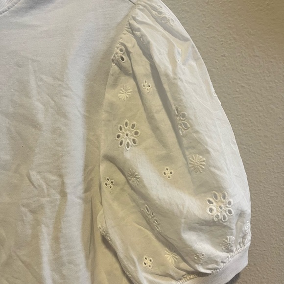 FRAME The Eyelet Sleeve Top Xs - Picture 5 of 7